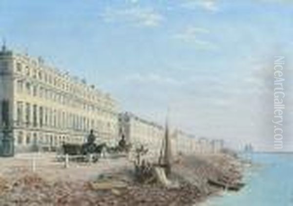 Brunswick Terrace, Brighton Oil Painting by Hedwig Von Bruhl