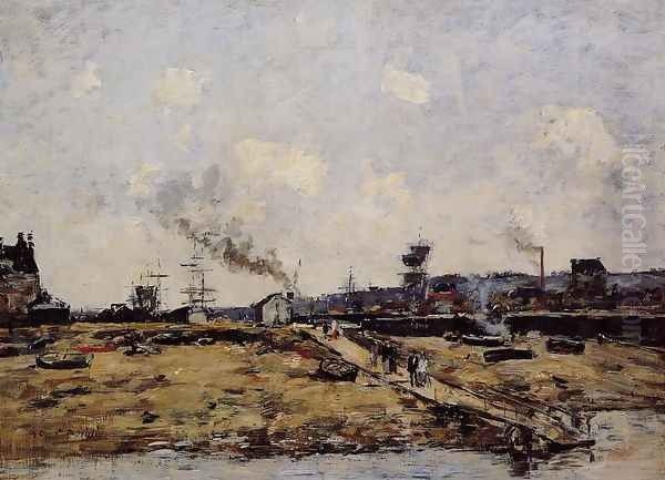 Trouville, the Ferry to Deauville I Oil Painting by Eugene Boudin