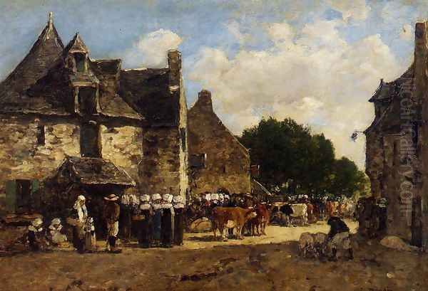 Jour de fiore, Le Faou Oil Painting by Eugene Boudin