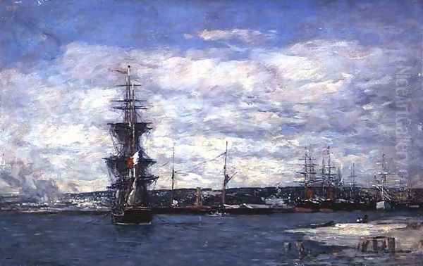 Le Havre c.1864-66 Oil Painting by Eugene Boudin