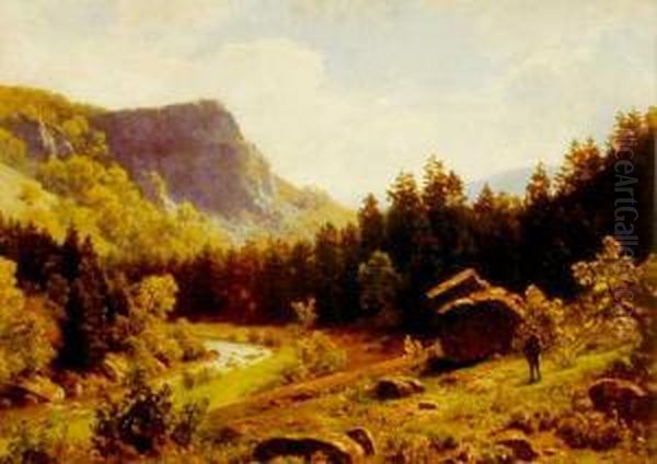 Pejzaz Oil Painting by Carl Von Der Hellen