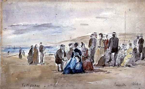 Trouville 1869 Oil Painting by Eugene Boudin