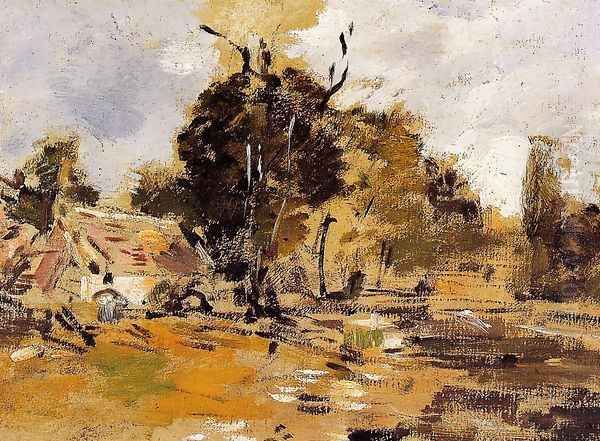 Study of a Farm, St-Ceneri Oil Painting by Eugene Boudin