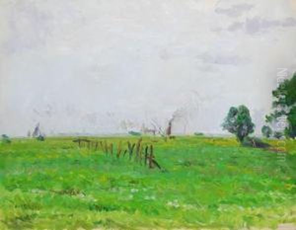 Wedeler Marsch Oil Painting by Julius Von Ehren