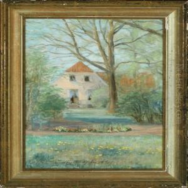 Spring Garden Oil Painting by Anna Elisabeth Von Erlach