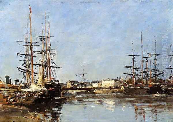 Trouville, the Port IV Oil Painting by Eugene Boudin