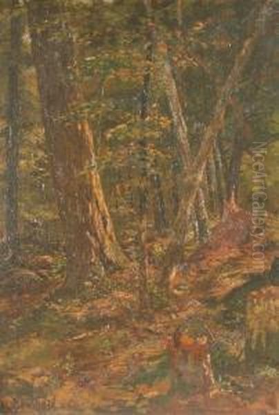 Waldlandschaft Oil Painting by Otto Von Ernst