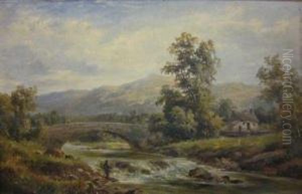 On The Rothay, 
Westmoreland Oil Painting by Albert Von Escher