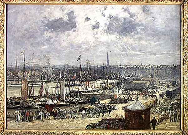 The Port of Bordeaux 1874 Oil Painting by Eugene Boudin