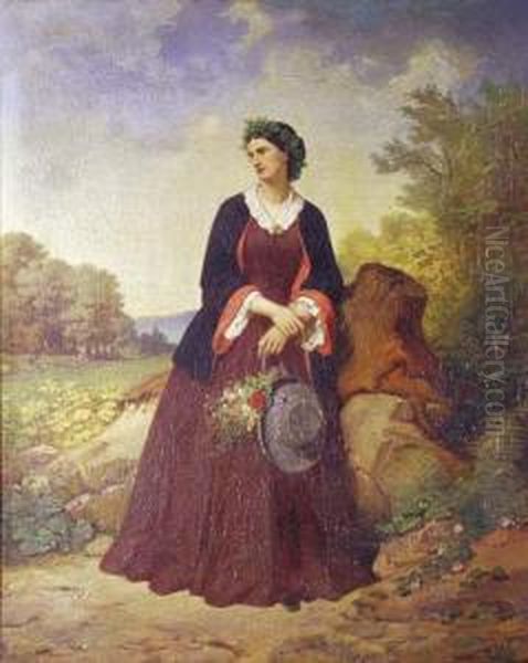 Giovanetta Con Serto Di Alloro Oil Painting by Philip Von Foltz