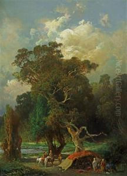 Kaukasische Landschaft Oil Painting by Paul Von Franken