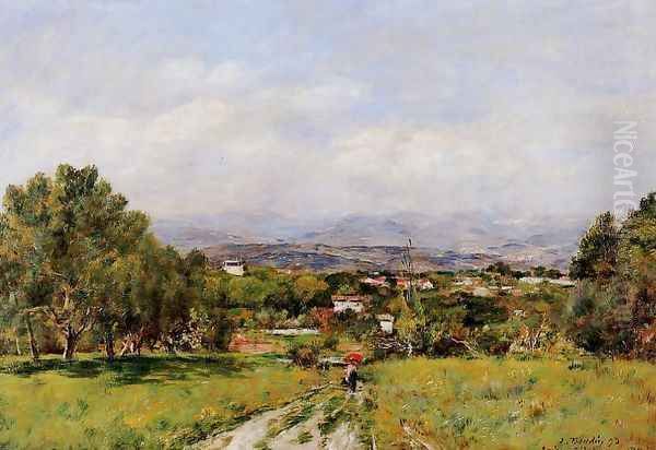 Near Antibes Oil Painting by Eugene Boudin