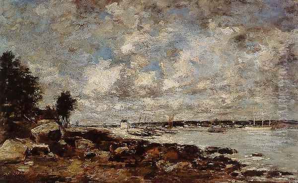 Plougastel, the Ferry Passage Oil Painting by Eugene Boudin