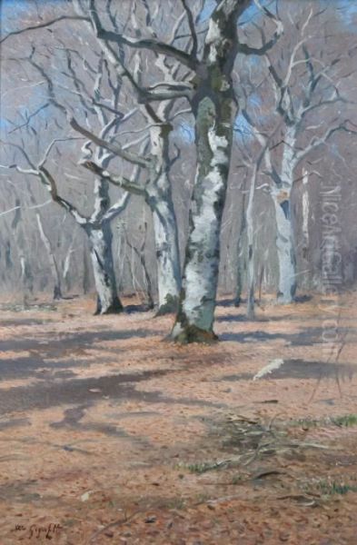 Parkmotiv Oil Painting by Wilhelm von Gegerfelt