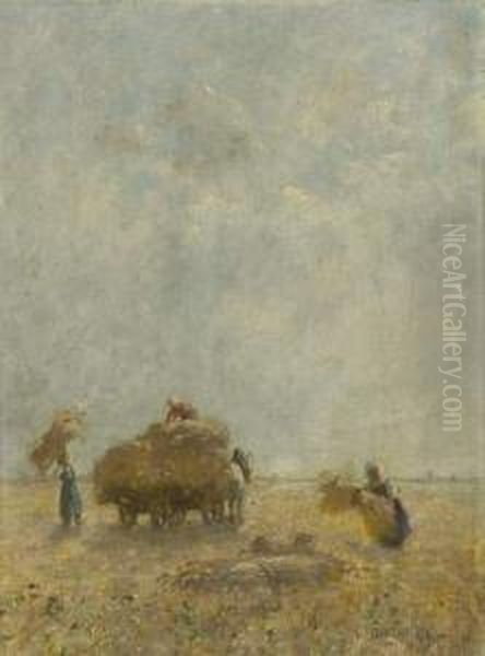 Ernte. 1891 Oil Painting by Josua Von Gietl