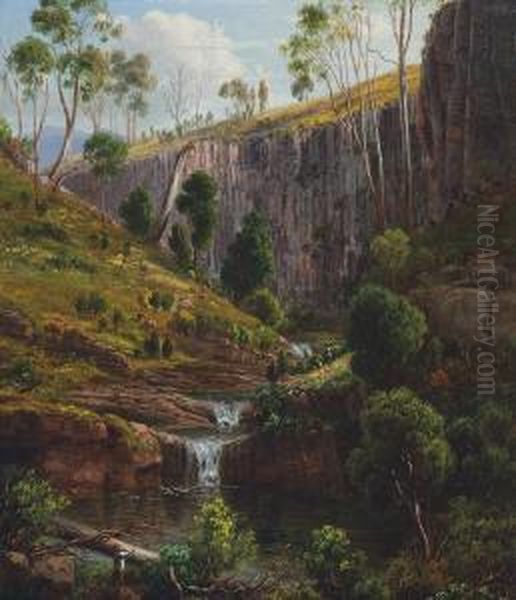 Ravine Near Glenlyon, Upper Loddon Oil Painting by Eugene von Guerard