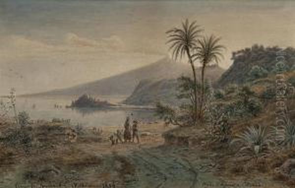 Strada Di Messina A Catania Oil Painting by Eugene von Guerard