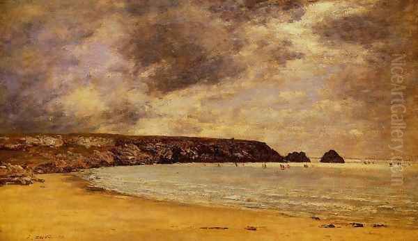 Camaret, the Bay Oil Painting by Eugene Boudin