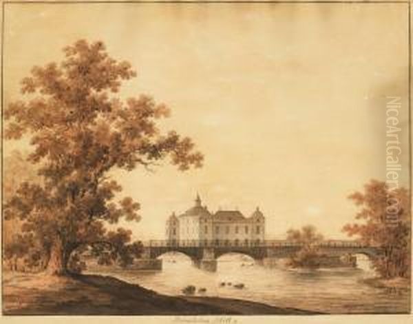 Stromsholms Slott Oil Painting by Pehr Gustaf Von Heideken