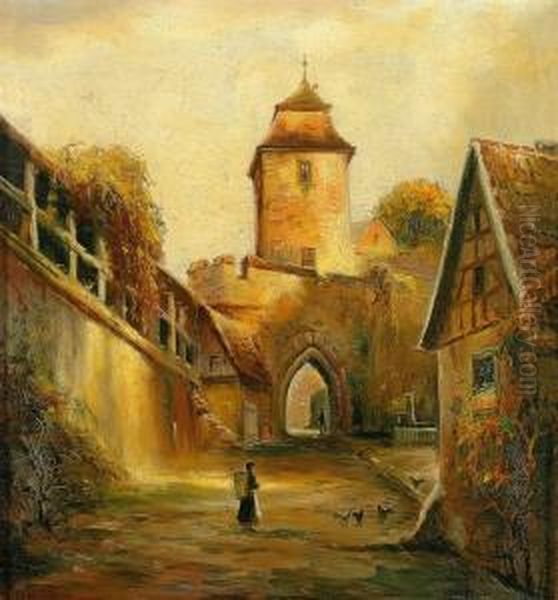 Kobolzeller Tor Oil Painting by Ludwig Von Herterich