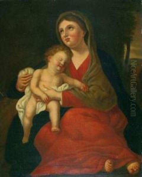 Madonna Mit Kind. Oil Painting by Philipp Friedrich Von Hetsch