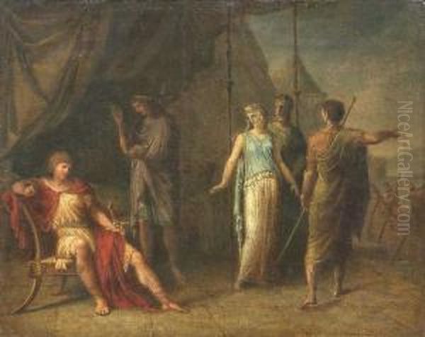 Briseis Is Brought To Achill Oil Painting by Philipp Friedrich Von Hetsch