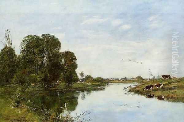 The Toques at Saint-Arnoult I Oil Painting by Eugene Boudin