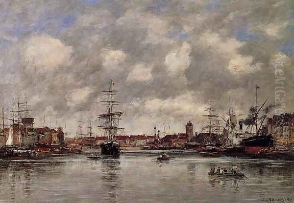 Dunkirk, the Hollandaise Basin Oil Painting by Eugene Boudin