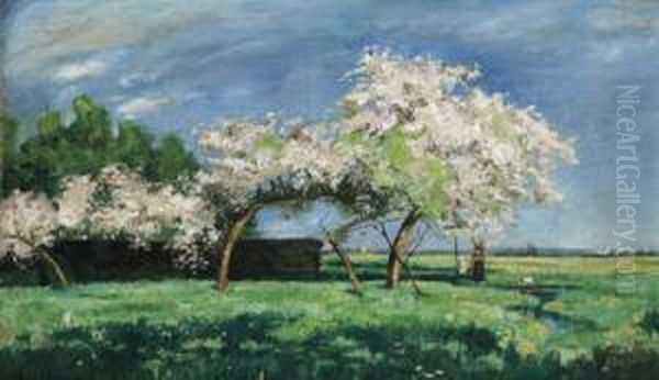 Fruhling Oil Painting by Hermine Von Janda