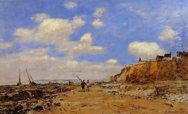 Shoreline with Rising Tide, October Oil Painting by Eugene Boudin