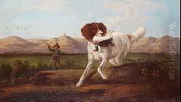 La Chasse Au Canard Oil Painting by Otto Werner Henning Von Kameke