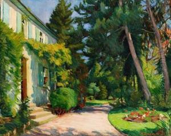 Sudlicher Garten Oil Painting by Konrad Von Kardorff