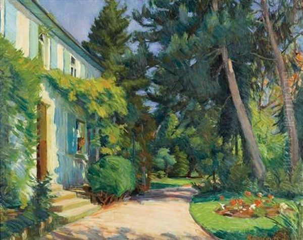 Kardoff German, - Summer Cottage,1921 Oil Painting by Konrad Von Kardorff