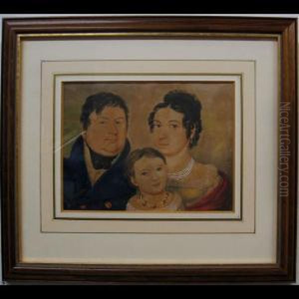 Family Portrait Oil Painting by Ignaz Von Karmanski