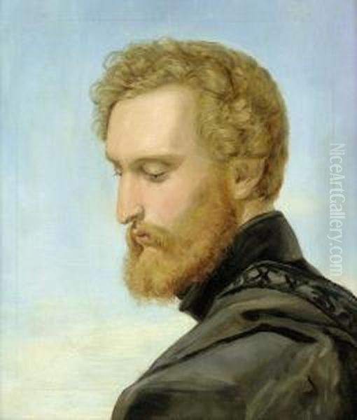 Bildnis Des Malers Heinrich Heinlein Oil Painting by Wilhelm von Kaulbach