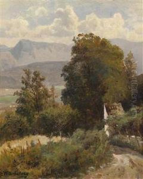 Kleine Landschaft Oil Painting by Ernestine Von Kirchsberg