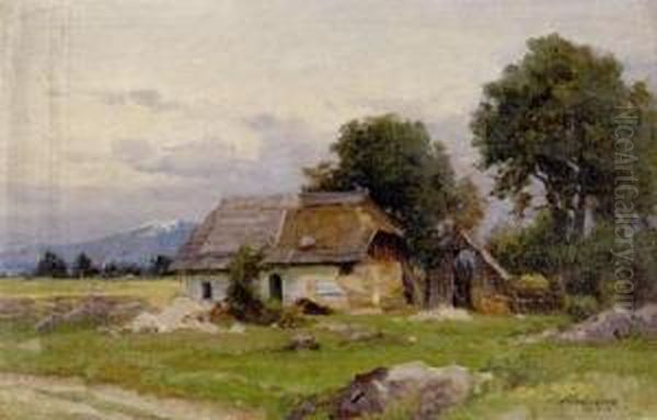 Aus Dem Rosental In Karnten Oil Painting by Ernestine Von Kirchsberg