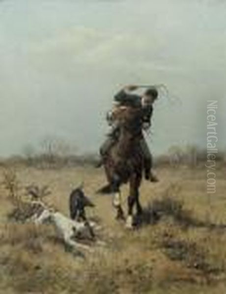 The Hidden Prey Oil Painting by Bodhan Von Kleczynski