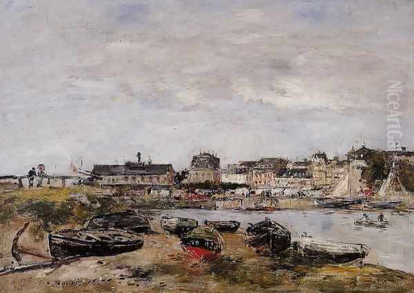 Trouville, View from Deauville, a Day in March Oil Painting by Eugene Boudin