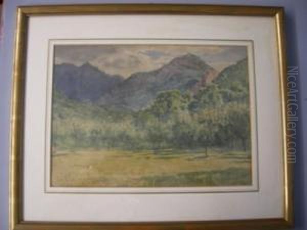 Paesaggio Montano Oil Painting by Fritz Von Kleudgen