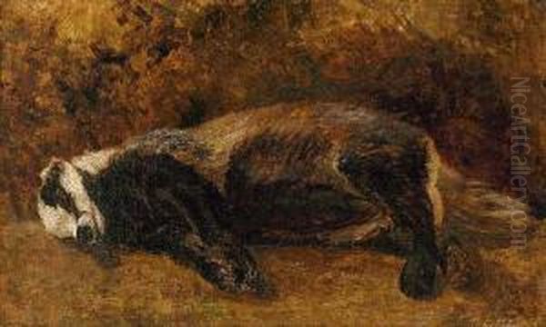 Dachs Oil Painting by Oskar Von Krockow Von Wickerode