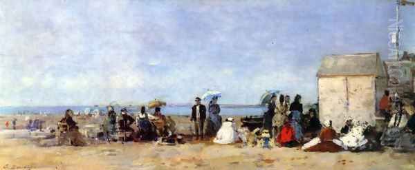 Strand in Trouville Oil Painting by Eugene Boudin