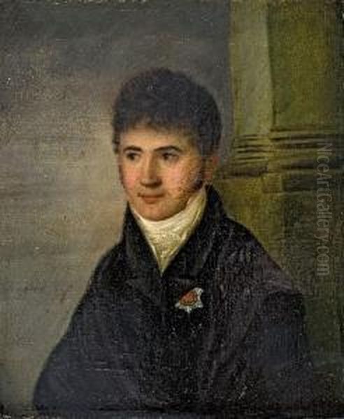 Bildnis Eines Jungen Mannes Oil Painting by Franz Gerhard Von Kugelgen