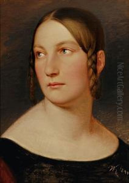 Bildnis Einer Jungen Dame Oil Painting by Wilhelm Von Kugelgen