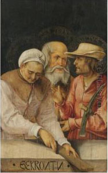 'die Gekronten' - The Roman Martyr Saints Claudius, Castorius And Simplicius Oil Painting by Hans Suss von Kulmbach