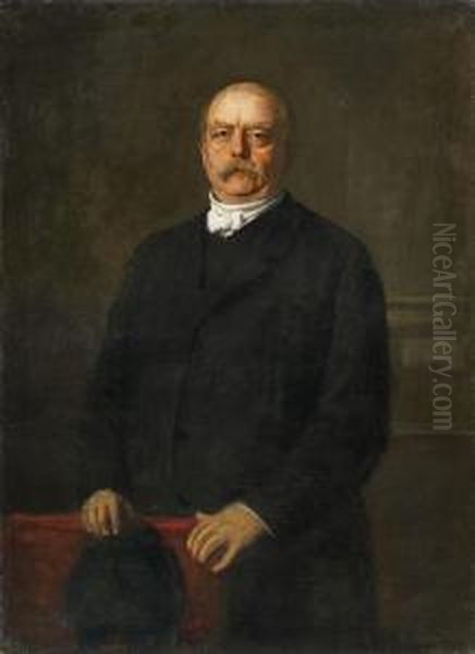 Bildnis Otto Vonbismarck Oil Painting by Franz von Lenbach