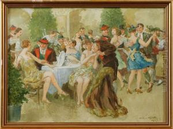 Dansen Oil Painting by Anton Von Lowtzow