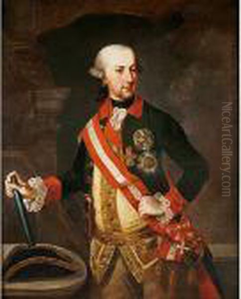 Retrato Del Emperador Jose Ii De Habsburgo- Lorena Oil Painting by Anton von Maron