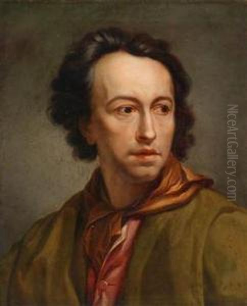 Bildnis Anton Raphael Mengs Oil Painting by Anton von Maron