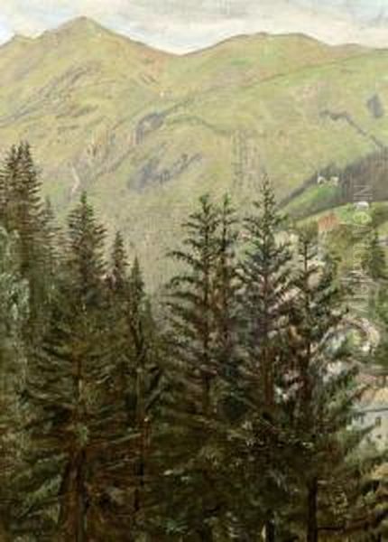 Gastein Oil Painting by Franz Von Matsch